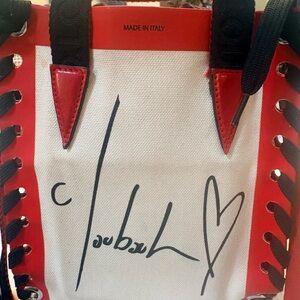 Christian Louboutin Red and White Crossbody Bag